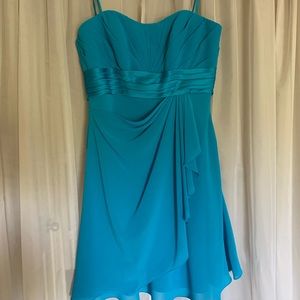 Strapless, sweetheart, chiffon dress